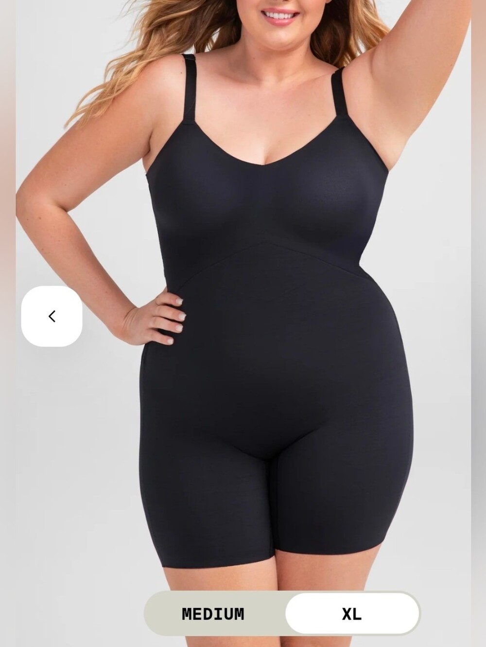 Honeylove Mid-Thigh BodySuit 3x Black